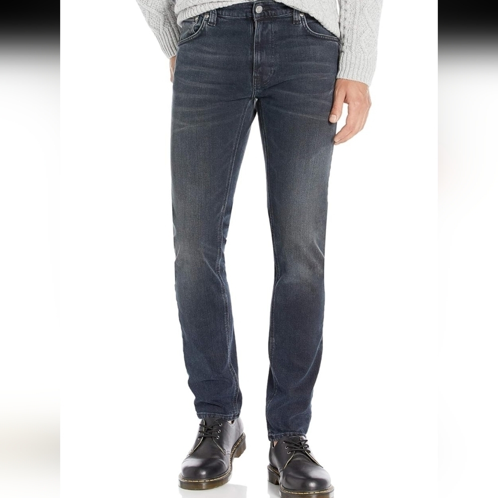 Nudie jeans men's organic cotton thin finn jeans 31 34